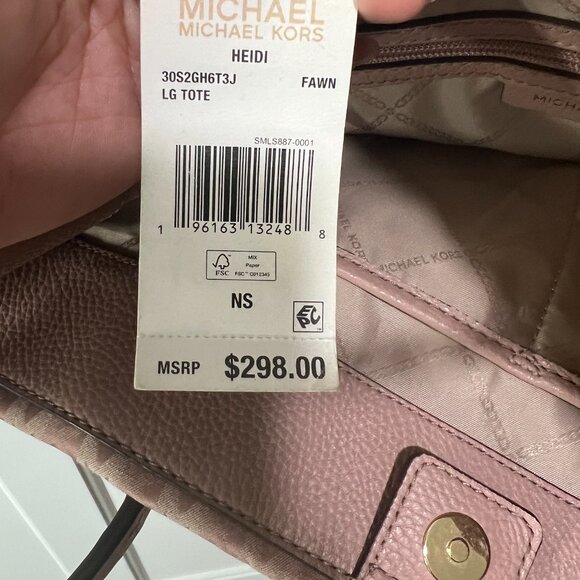 Michael Kors Heidi Large Logo Jacquard Tote Bag - Picture 7 of 7